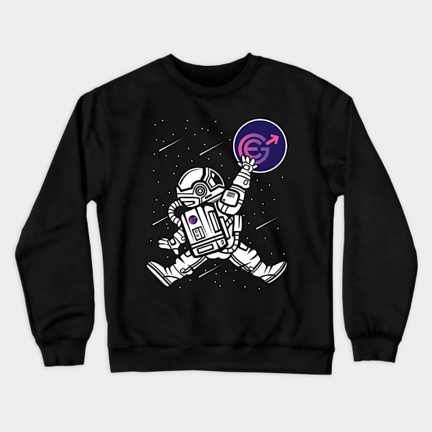 Astronaut Evergrow Crypto EGC Coin To The Moon Crypto Token Cryptocurrency Wallet Birthday Gift For Men Women Kids Crewneck Sweatshirt by Thingking About